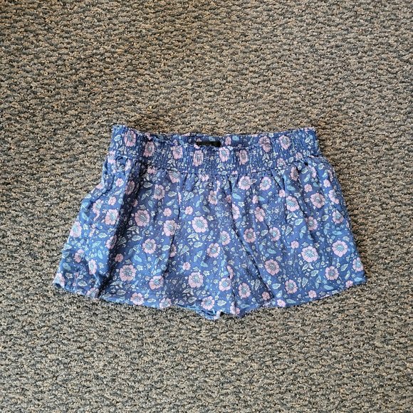 J Crew Pink and Blue Stretch Floral Beach Shorts Size Small - Picture 1 of 14